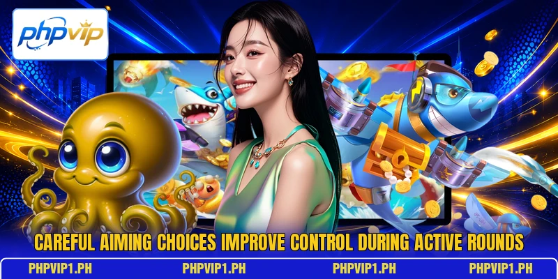 Careful aiming choices improve control during active rounds Careful aiming choices improve control during active rounds