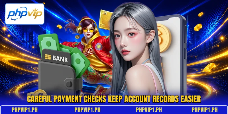Careful payment checks keep account records easier Careful payment checks keep account records easier
