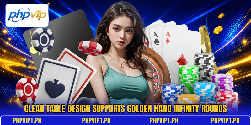 Clear table design supports Golden Hand Infinity rounds Clear table design supports Golden Hand Infinity rounds