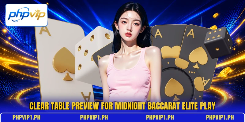 Clear table preview for Midnight Baccarat Elite play Clear table preview for Midnight Baccarat Elite play