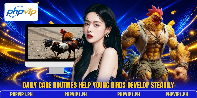 Daily care routines help young birds develop steadily Daily care routines help young birds develop steadily