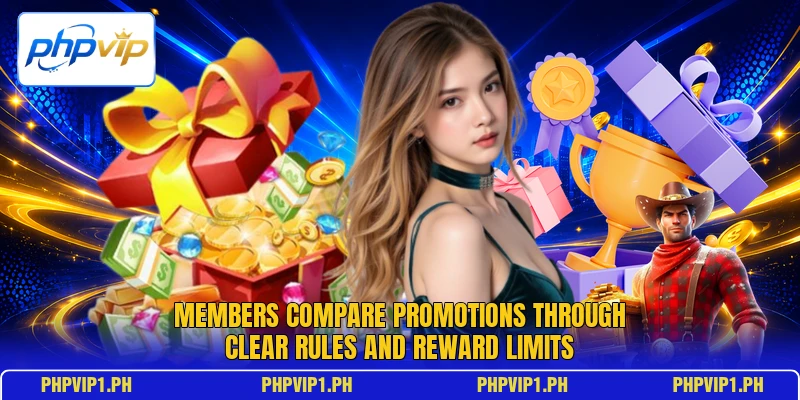 Members compare promotions through clear rules and reward limits