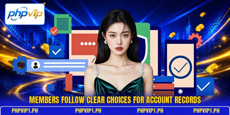 Members follow clear choices for account records Members follow clear choices for account records