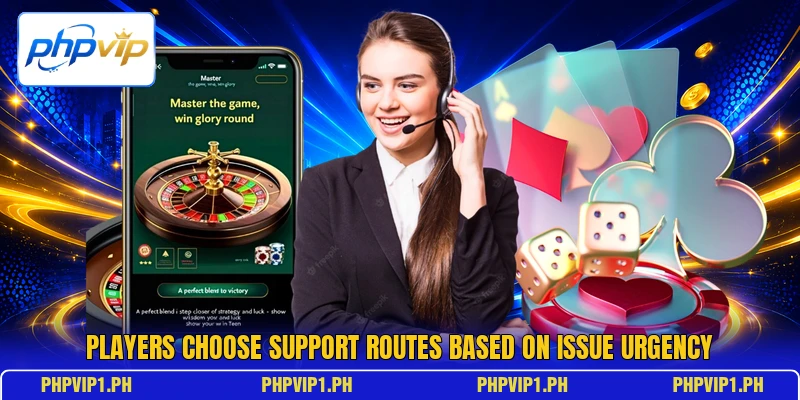 Players choose support routes based on issue urgency Players choose support routes based on issue urgency