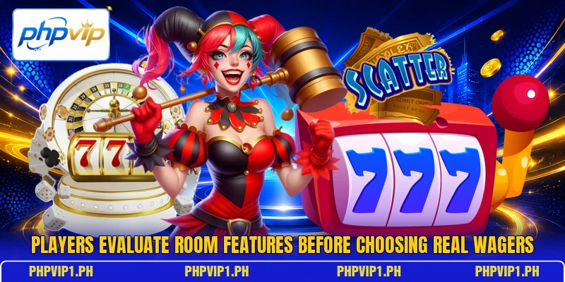 Players evaluate room features before choosing real wagers Players evaluate room features before choosing real wagers