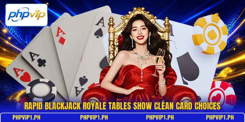 Rapid Blackjack Royale tables show clean card choices Rapid Blackjack Royale tables show clean card choices
