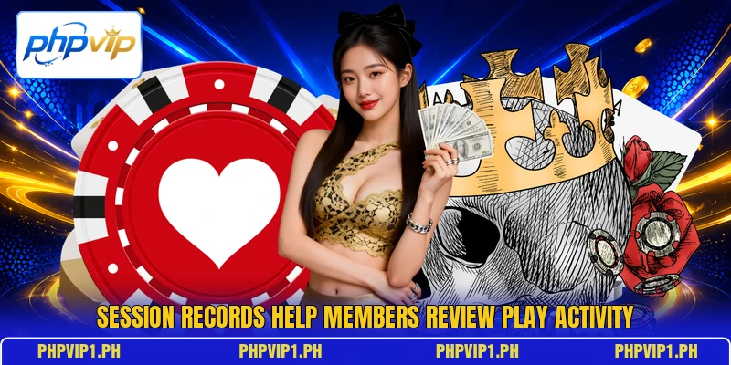 Session records help members review play activity
